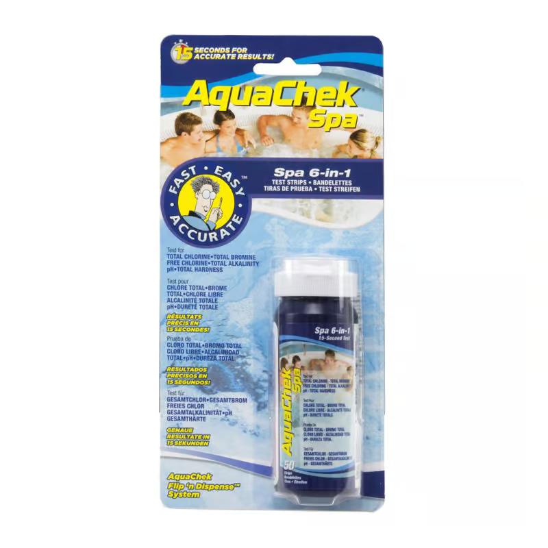 AquaChek ® Spa ™ 6 v 1 testovacie prúžky